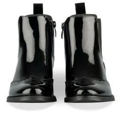 Bottines Chelsea NOIR Fille Motif Vernis Fermeture éclair