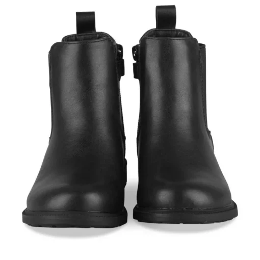 Bottines Chelsea NOIR Fille Motif Uni A Enfiler