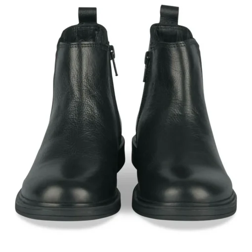 Bottines Chelsea NOIR Fille CUIR Motif Uni Fermeture éclair