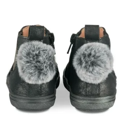 Bottines Chelsea NOIR Fille Motif Vernis Fermeture éclair