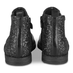 Bottines Chelsea NOIR Fille Motif Paillettes Fermeture éclair