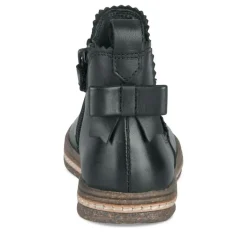 Bottines Chelsea NOIR Fille CUIR Motif Uni Fermeture éclair