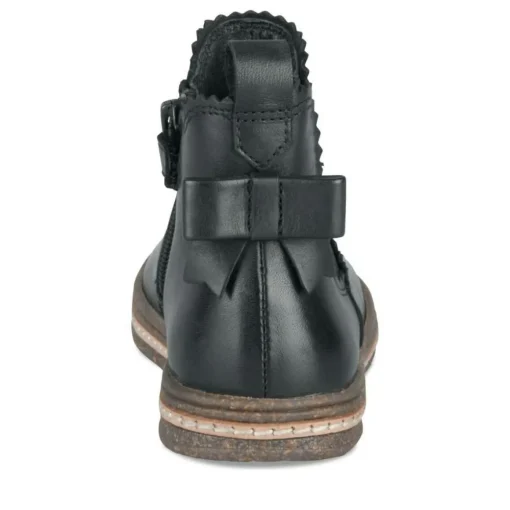 Bottines Chelsea NOIR Fille CUIR Motif Uni Fermeture éclair