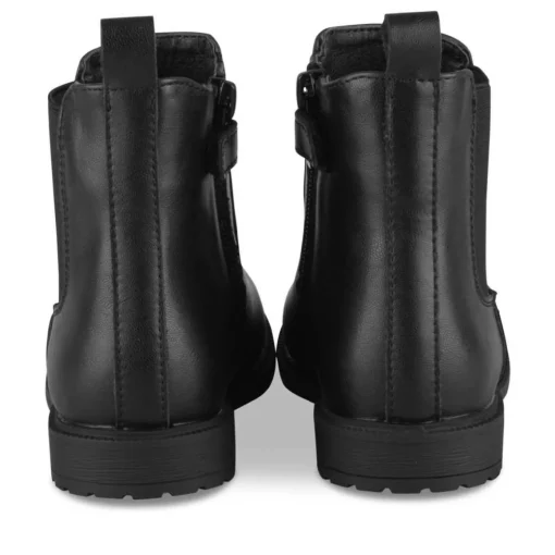 Bottines Chelsea NOIR Fille Motif Uni A Enfiler