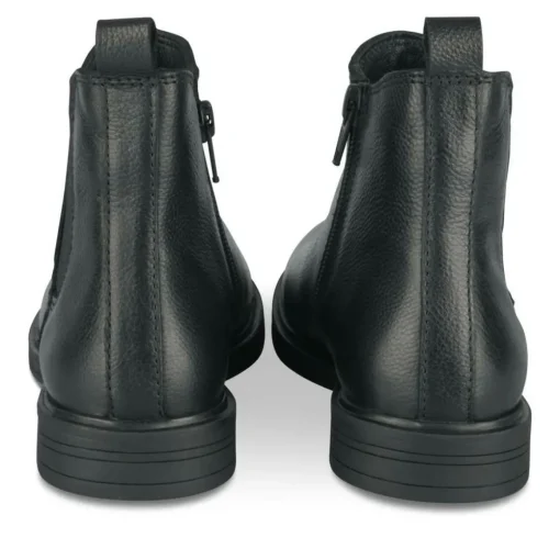 Bottines Chelsea NOIR Fille CUIR Motif Uni Fermeture éclair