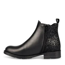 Bottines Chelsea NOIR Fille CUIR Motif Uni Fermeture éclair