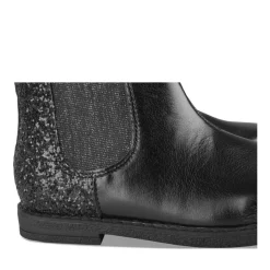 Bottines Chelsea NOIR Fille Motif Paillettes Fermeture éclair