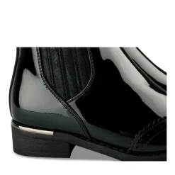 Bottines Chelsea NOIR Fille Motif Vernis Fermeture éclair