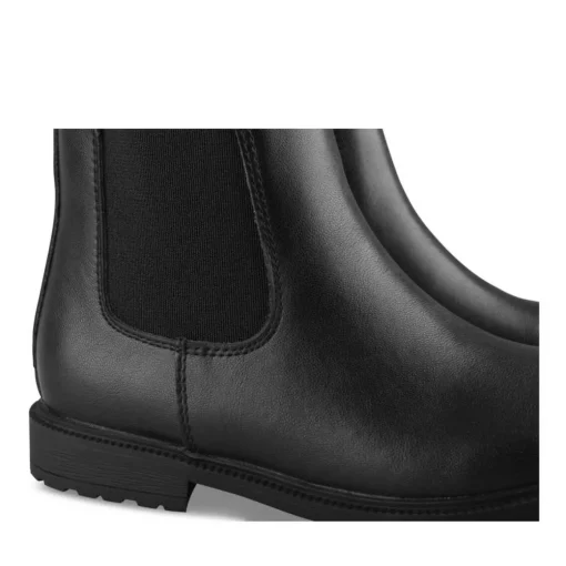 Bottines Chelsea NOIR Fille Motif Uni A Enfiler