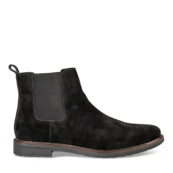 Bottines Chelsea NOIR Homme CUIR Motif Uni A Enfiler