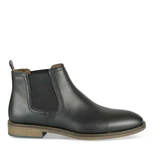 Bottines Chelsea NOIR Homme Motif Uni A Enfiler