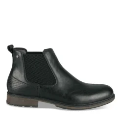 Bottines Chelsea NOIR Homme Motif Uni A Enfiler