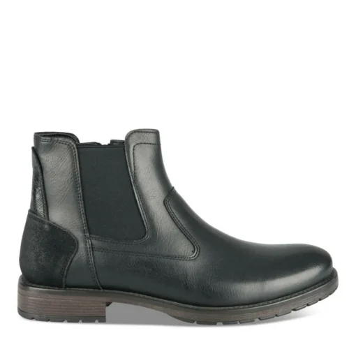 Bottines Chelsea NOIR Homme Motif Uni A Enfiler