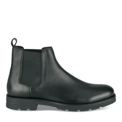Bottines Chelsea NOIR Homme CUIR Motif Uni A Enfiler