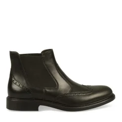 Bottines Chelsea NOIR Homme CUIR Elastique