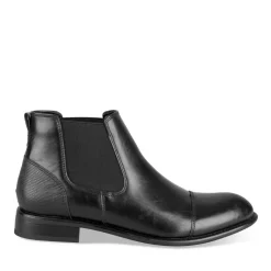 Bottines Chelsea NOIR Homme Motif Uni A Enfiler