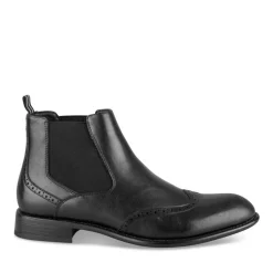 Bottines Chelsea NOIR Homme Motif Uni A Enfiler