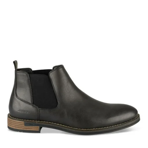 Bottines Chelsea NOIR Homme Motif Uni A Enfiler