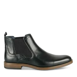 Bottines Chelsea NOIR Homme Motif Uni A Enfiler