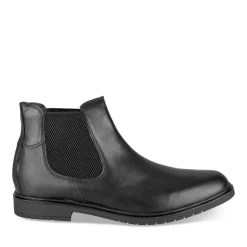 Bottines Chelsea NOIR Homme CUIR Motif Uni A Enfiler