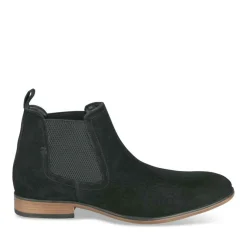Bottines Chelsea NOIR Homme CUIR Motif Uni A Enfiler
