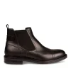Bottines Chelsea NOIR Homme CUIR Motif Uni A Enfiler