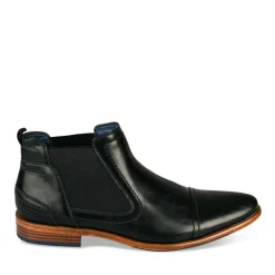 Bottines Chelsea NOIR Homme Motif Uni Elastique