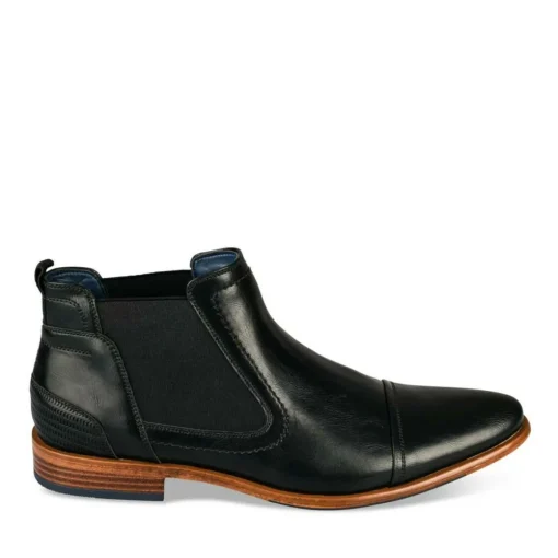 Bottines Chelsea NOIR Homme Motif Uni Elastique