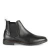 Bottines Chelsea NOIR Homme CUIR Motif Uni A Enfiler