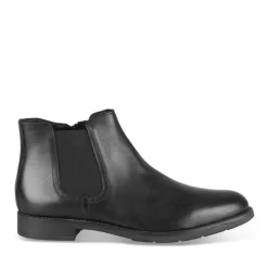 Bottines Chelsea NOIR Homme CUIR Motif Uni A Enfiler