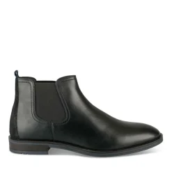 Bottines Chelsea NOIR Homme CUIR Motif Uni Elastique