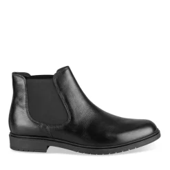 Bottines Chelsea NOIR Homme CUIR Motif Uni A Enfiler