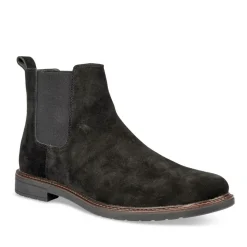 Bottines Chelsea NOIR Homme CUIR Motif Uni A Enfiler