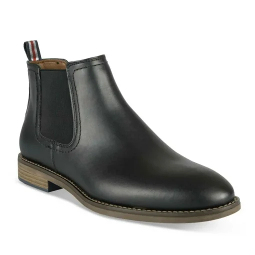 Bottines Chelsea NOIR Homme Motif Uni A Enfiler