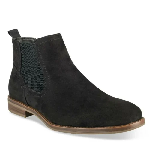 Bottines Chelsea NOIR Homme Motif Uni A Enfiler