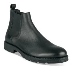Bottines Chelsea NOIR Homme CUIR Motif Uni A Enfiler