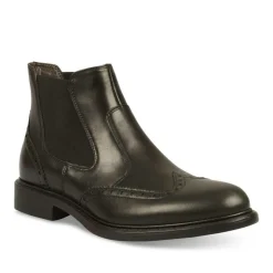 Bottines Chelsea NOIR Homme CUIR Elastique