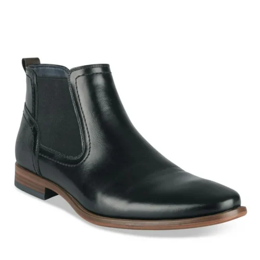 Bottines Chelsea NOIR Homme Motif Uni A Enfiler
