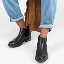 Bottines Chelsea NOIR Homme Motif Uni A Enfiler