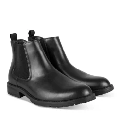 Bottines Chelsea NOIR Homme Motif Uni Elastique