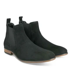 Bottines Chelsea NOIR Homme CUIR Motif Uni A Enfiler