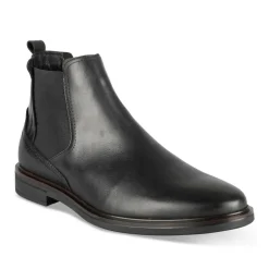 Bottines Chelsea NOIR Homme CUIR Motif Uni A Enfiler