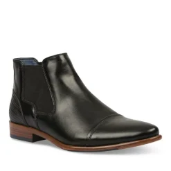 Bottines Chelsea NOIR Homme Motif Uni Elastique
