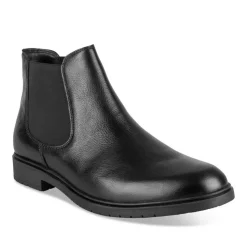 Bottines Chelsea NOIR Homme CUIR Motif Uni A Enfiler