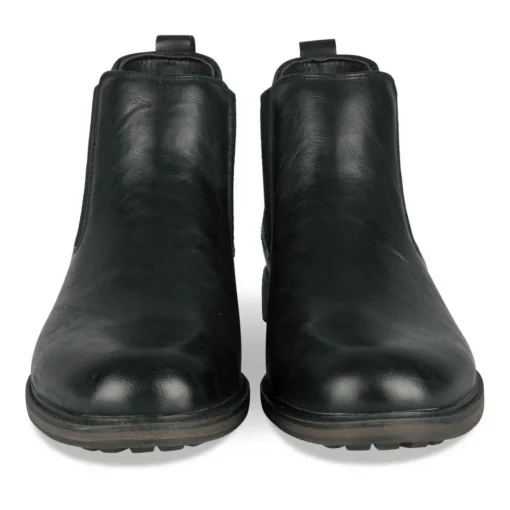 Bottines Chelsea NOIR Homme Motif Uni A Enfiler