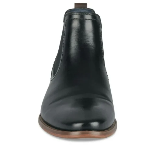 Bottines Chelsea NOIR Homme Motif Uni A Enfiler