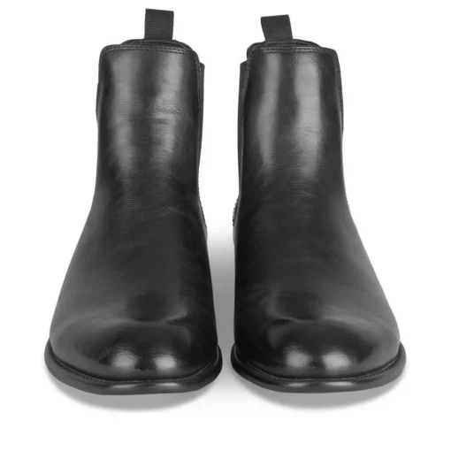 Bottines Chelsea NOIR Homme Motif Uni A Enfiler