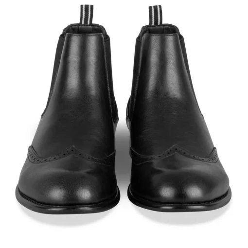 Bottines Chelsea NOIR Homme Motif Uni A Enfiler