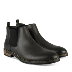 Bottines Chelsea NOIR Homme Motif Uni A Enfiler