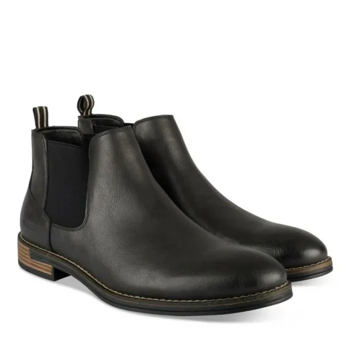 Bottines Chelsea NOIR Homme Motif Uni A Enfiler